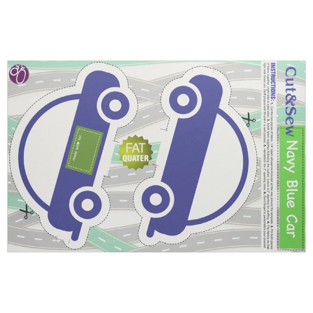 Tecido Corte e mastigue: empurra o carro (Fat Quarter)