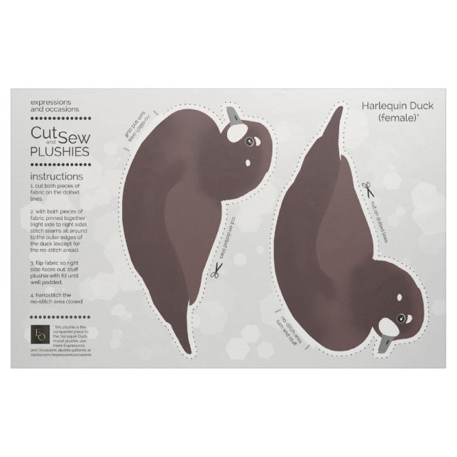 Tecido Corte e mastigue, empurre uma fêmea de Harlequin D (Fat Quarter)