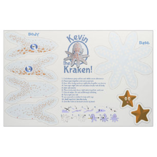 Tecido Corte e mastigue Kevin the (Muito Bonito) Kraken