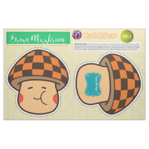 Tecido Corte & Sew o cogumelo de Brown - projeto fácil d