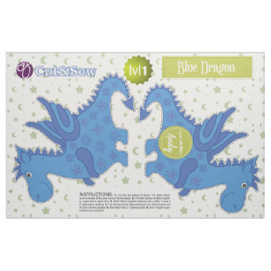 Tecido Corte & Sew o dragão azul - projeto fácil de DIY