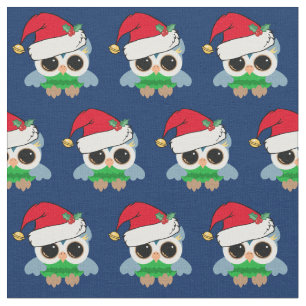 Tecido Coruja de Natal