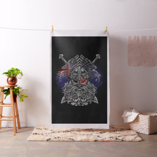 Tecido corvos de Odin espadas Mitologia Viking bandeira d