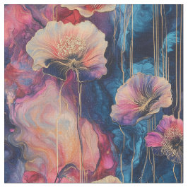 Tecido Cosmos Floral Inky