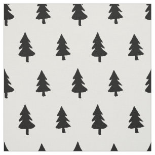 Tecido COSTUME minimalista branco preto do NATAL do