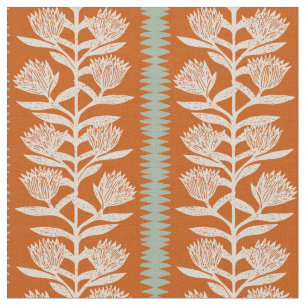 Tecido Cottage de verão boho geométrico terracota minimal