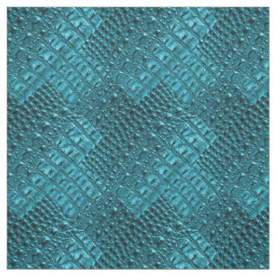 Tecido couro feminino do jacaré do azul de turquesa da