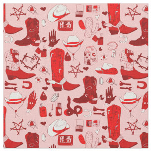 Tecido cowboy oculta wiccan cowgirl rosa pink oeste