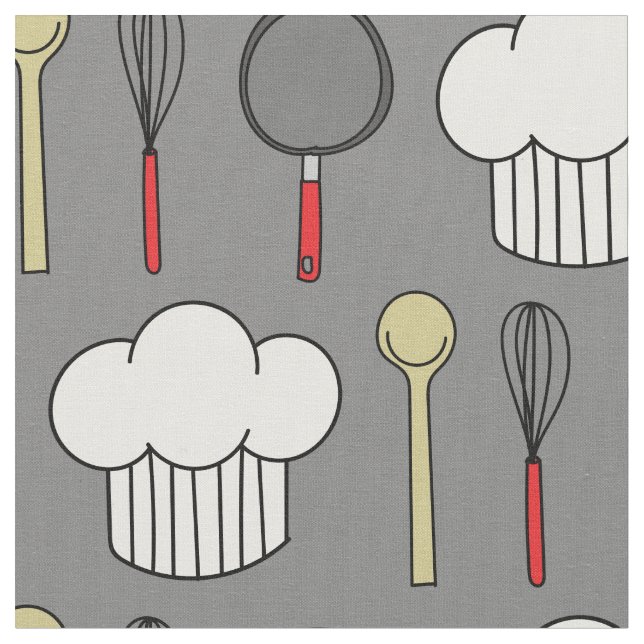 Tecido Cozinha cozinhar Chef Cute Kids Baking (Detalhe)