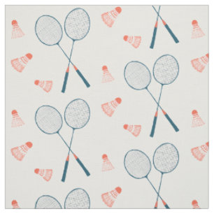 Tecido Crachton Birdie Racquet Shuttlecock Retro