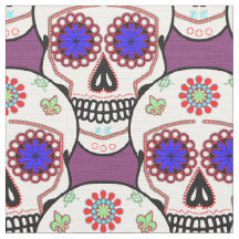 Crânio com olhos azuis e flúor verde de Lis