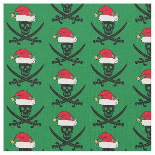 Tecido Crânio de Pirata de Natal