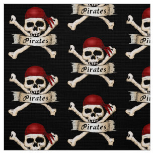 Tecido Crânio de Pirata e Crossbones