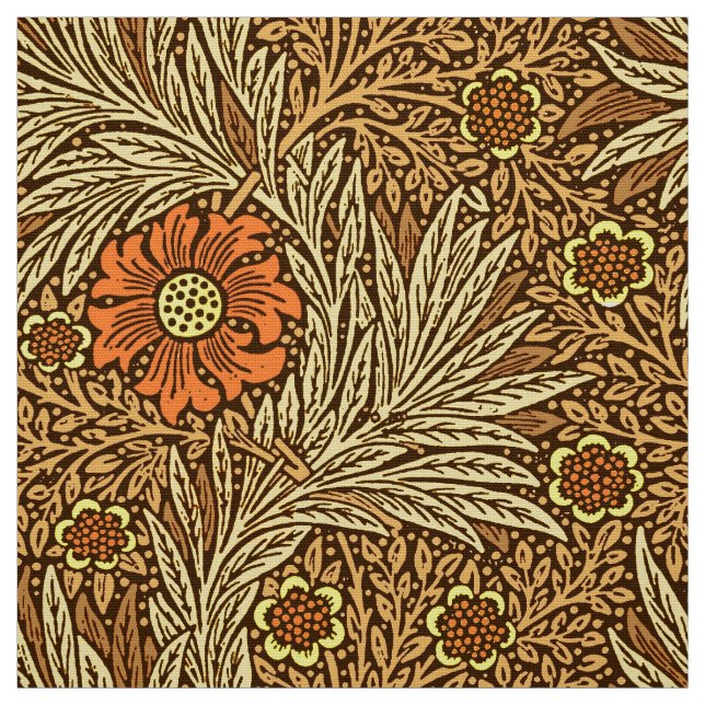 Tecido Cravo-de-defunto de William Morris, Brown de cobre (Modelo)