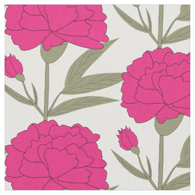 Tecido Cravos cor-de-rosa (Detalhe)