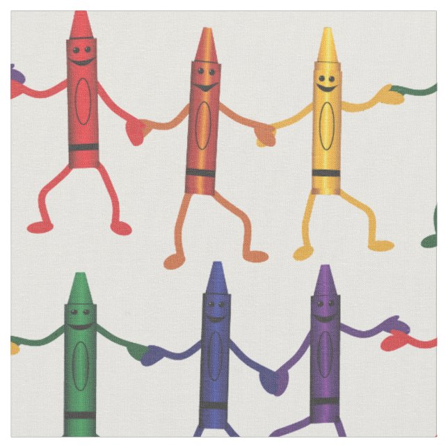 Tecido Crayon Friends Crayons (Detalhe)