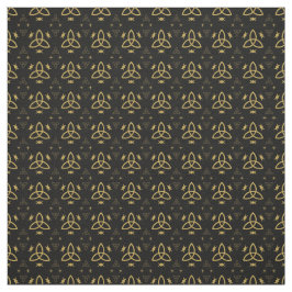 Tecido Create Your Own Gold Triquetra Moon Goddess Black