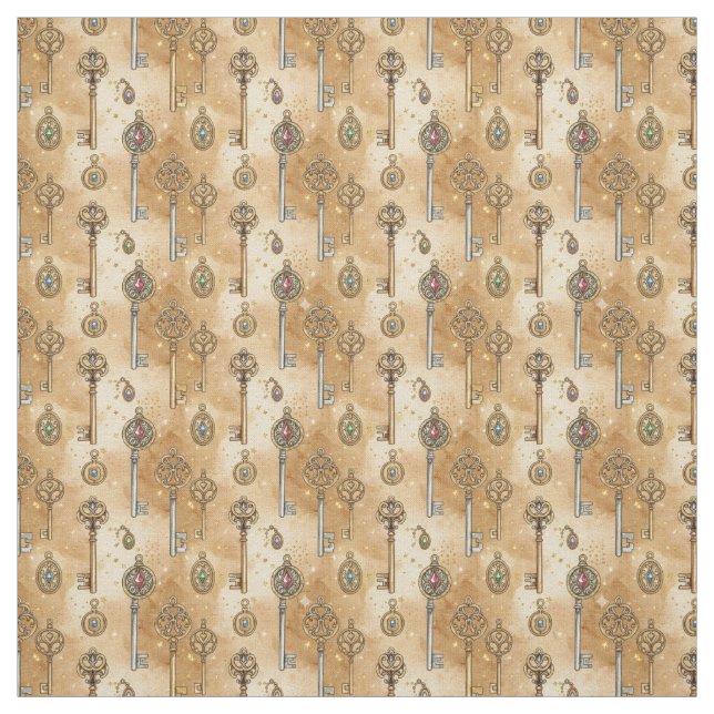 Tecido Create Your Own Magical Keys Golden (Modelo)