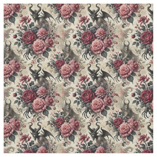 Tecido Crematório rosa - Azulejo Gótico denso (Detalhe)