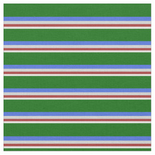 Tecido Creme, Castanho, Cinzas Claras, Azul Real E Verde