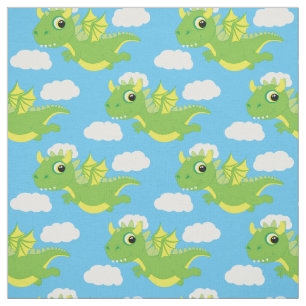 Tecido Crianças Bonitas Dragão Cartoon Baby Nursery