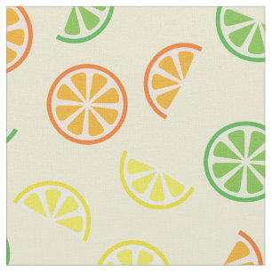 Tecido Crianças Cutes Fruta Citrus Nursery Lemon Limão