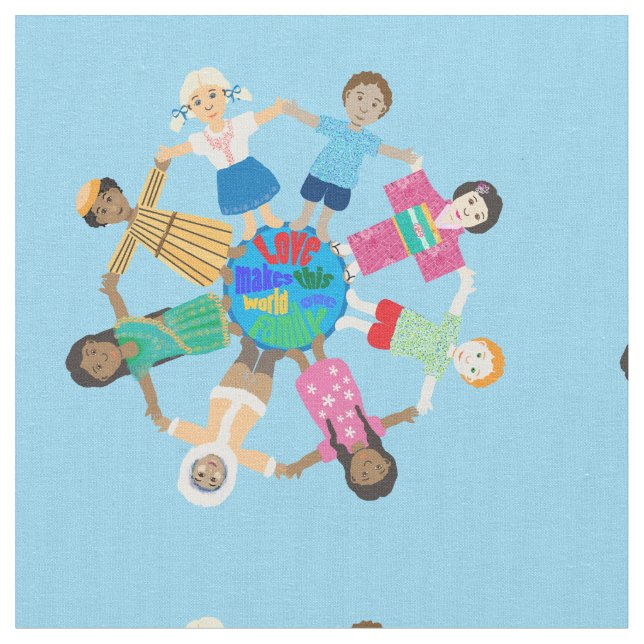 Tecido Crianças do mundo (Detalhe)