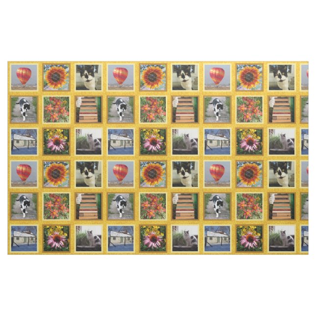 Tecido Criar seu próprio mel quadrado da foto de 9 (Jarda)