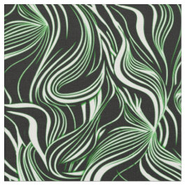 Tecido Criativo Preto,Branco,Verde e Abstratos sem costur