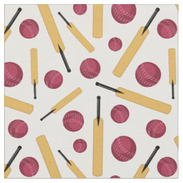 Tecido Cricketer English Cricket Bat and Ball Patternos