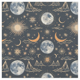 Tecido Crie As Suas Próprias Nuvens Lunares Celestial