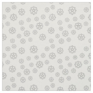 Tecido Crie Seu Próprio Pentáculos Pretos Brancos