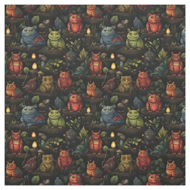 Tecido Crie Seus Próprios Corujas Duendes Selvagens Estra (Modelo)