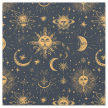 Crie sua própria Lua e estrelas Douradas e azuis