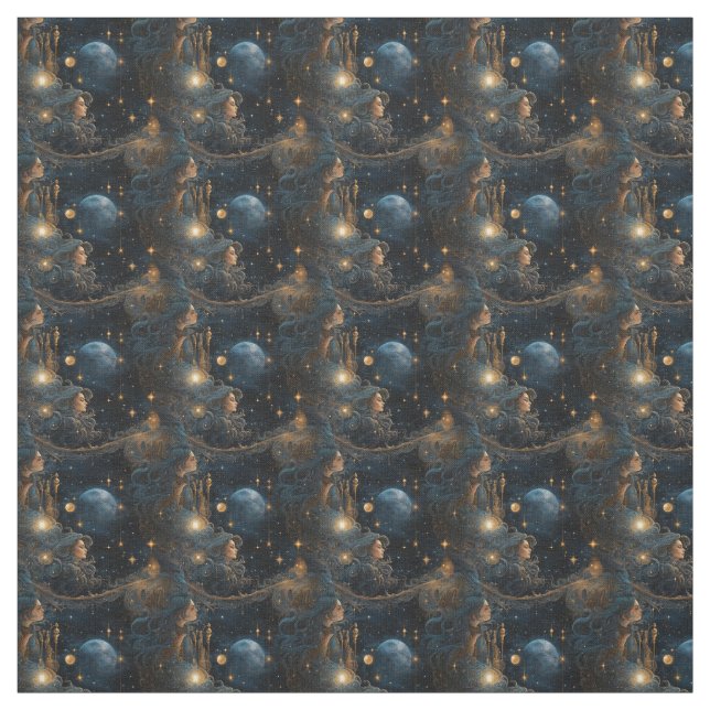 Tecido Crie Suas Próprias Deusas Místicas da Lua Cheia (Modelo)