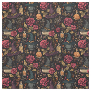 Tecido Crie suas Próprias Rosas Venenosas Fúcsia Amarelo