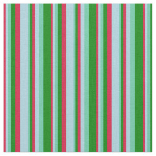 Tecido Crimson, Azul Claro, Aquamarino e Padrão Verde