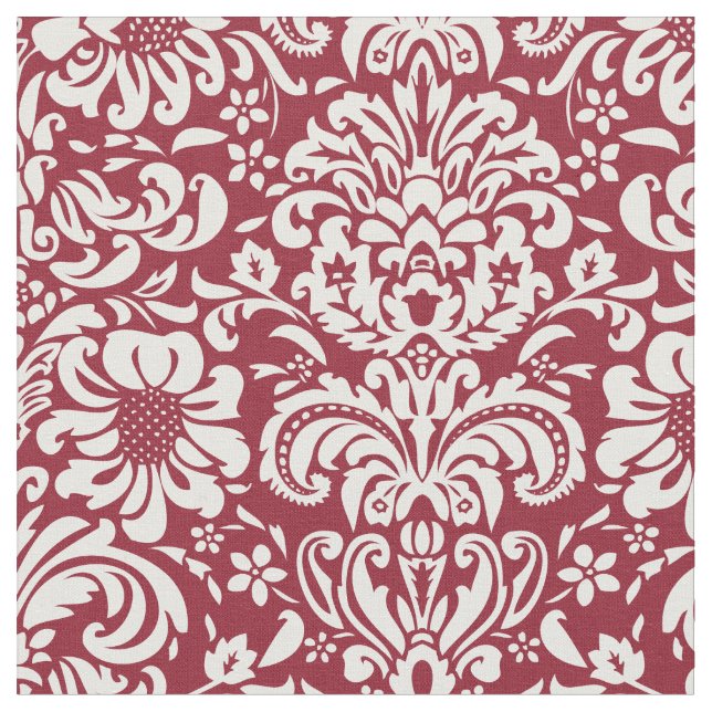 Tecido Crimson Floral Damask (Detalhe)