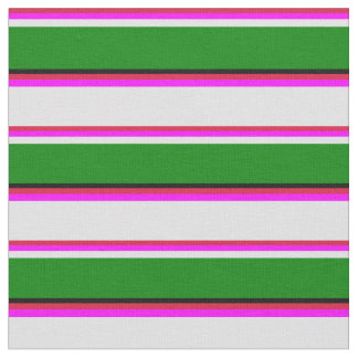 Tecido Crimson, Fuchsia, Lavanda, Verde e Preto
