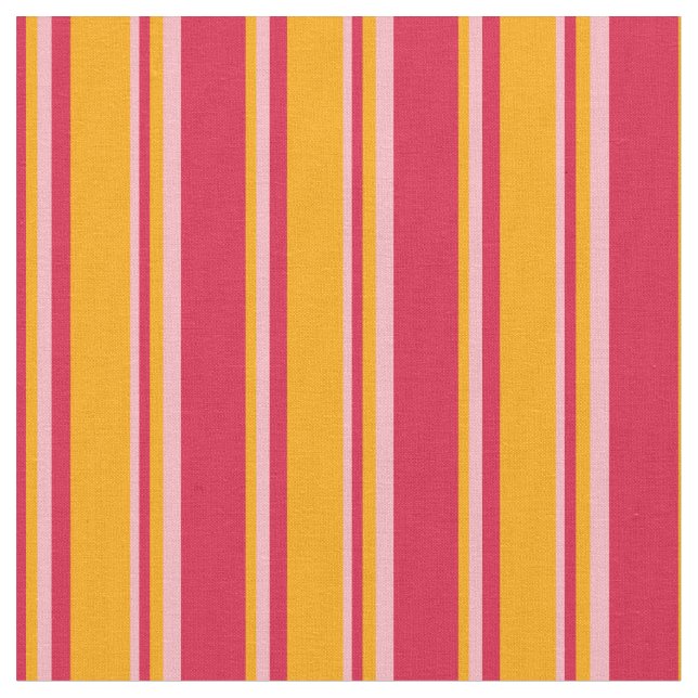 Tecido Crimson, Laranja e Rosas claro Stripes (Detalhe)