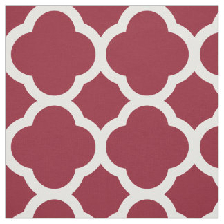 Tecido Crimson Modern Quatrefoil Grande Escala