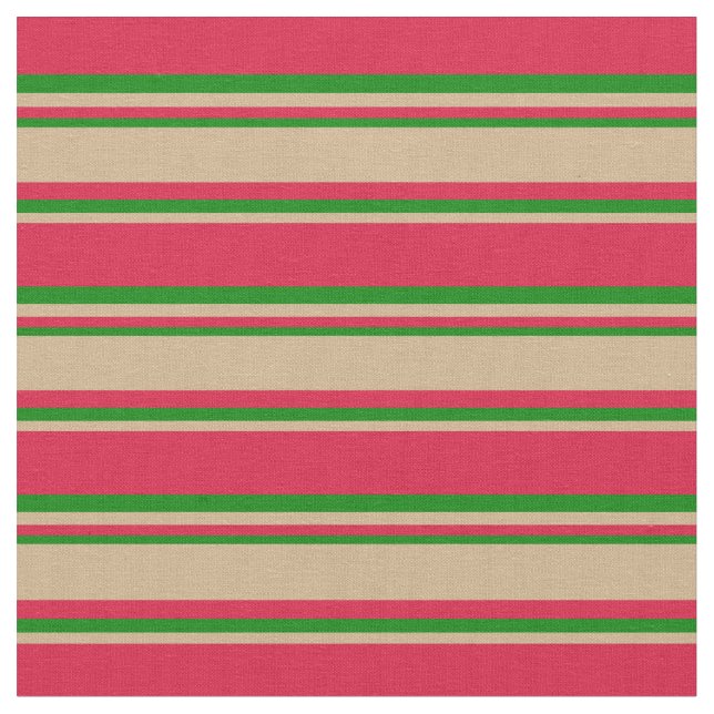 Tecido Crimson, Tan & Green Patterno (Detalhe)