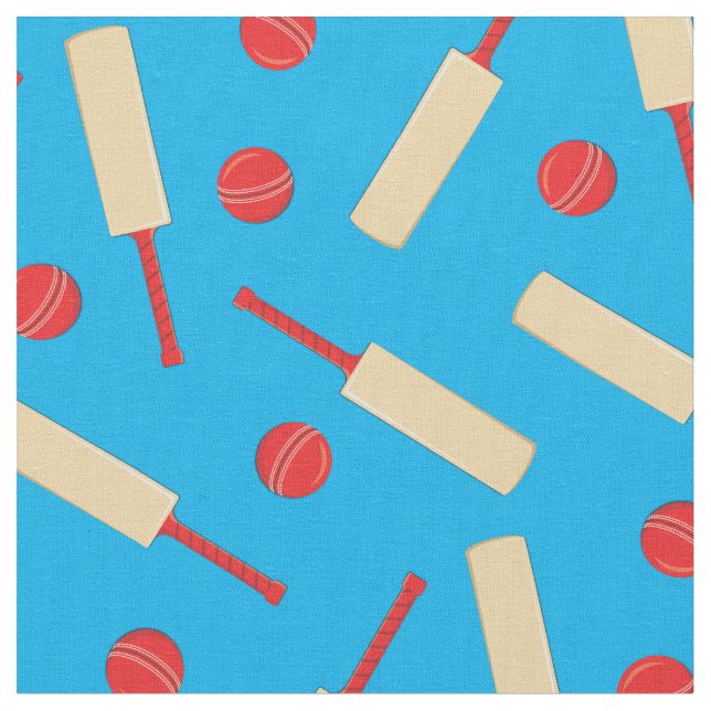 Tecido Críquete de esportes e bolachas decor azul (Detalhe)