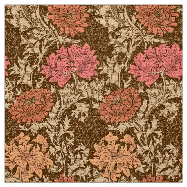 Tecido Crisântemos, Brown e oxidação de William Morris (Modelo)