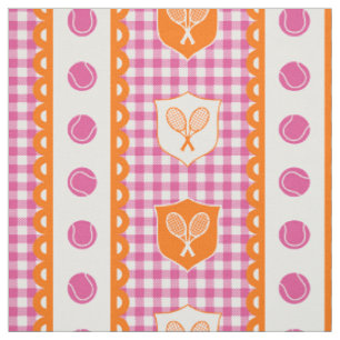Tecido Crista de Tênis Preppy Gingham - Rosa Vibrante e L
