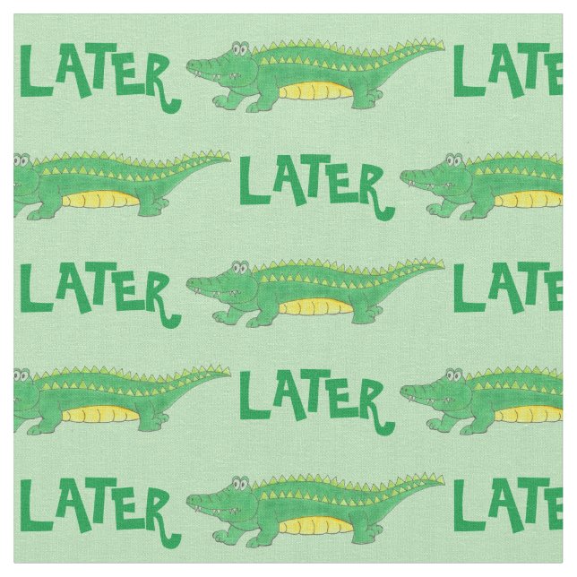 Tecido Crocodilo do crocodilo amarelo verde-crocodilo mai (Detalhe)