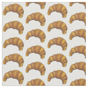 Tecido Croissants (croissant) de pastelaria francesa