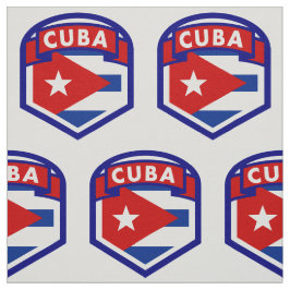 Tecido Cuba Flag Crest