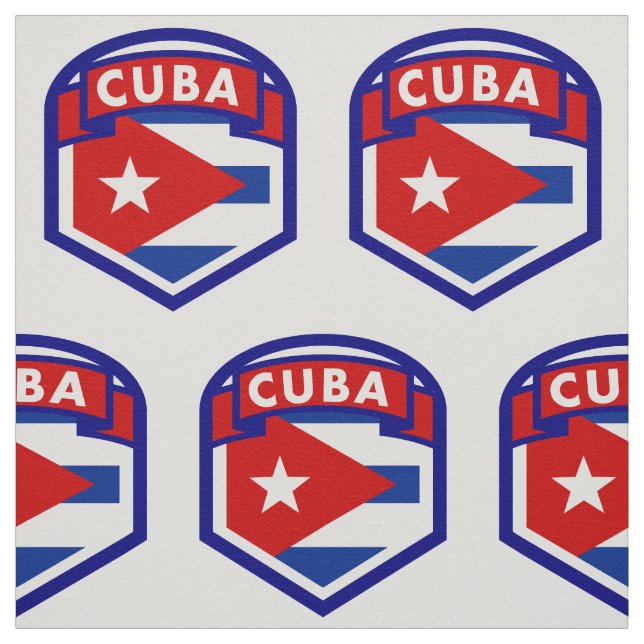 Tecido Cuba Flag Crest (Modelo)