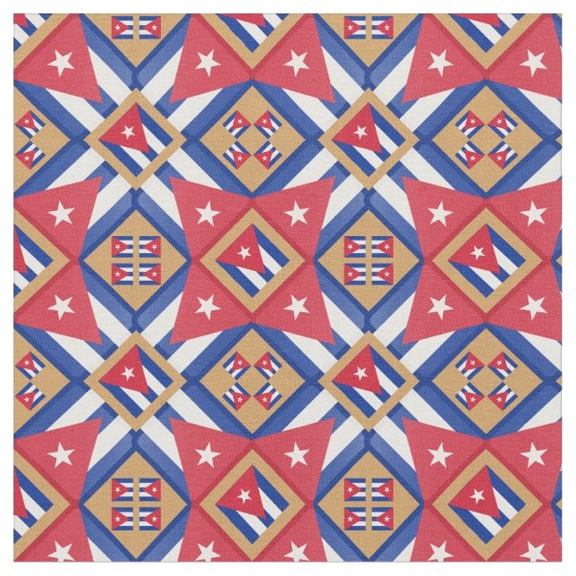 Tecido cubano Flag & Trendy Cuba - GLD (Detalhe)